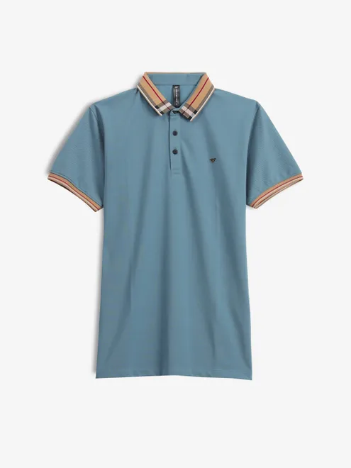COOKYSS blue plain half sleeve t-shirt