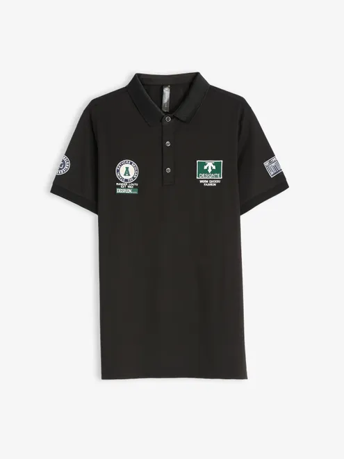 Cookyss half sleeve black polo t shirt
