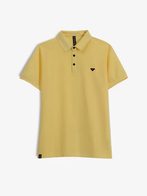 COOKYSS palin yellow cotton t-shirt