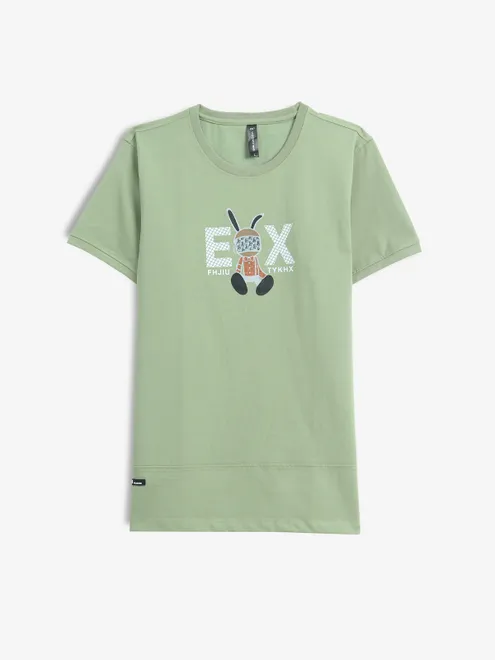 COOKYSS plain light green cotton t-shirt