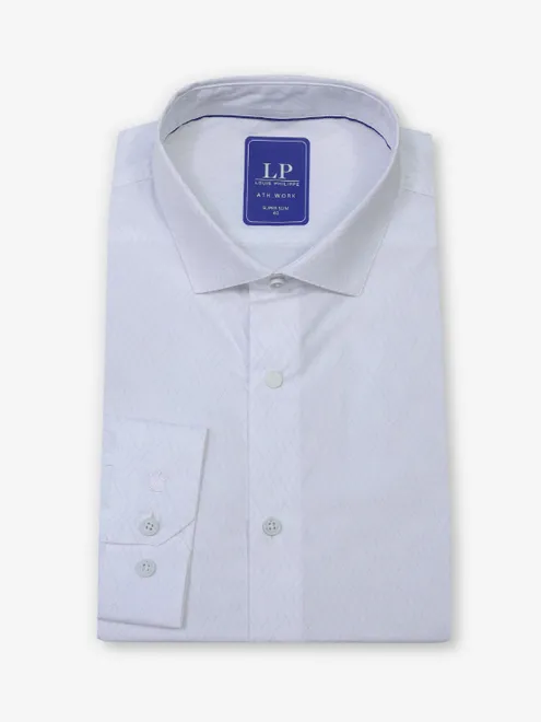 Cool white printed formal wear shirt by LOUIS PHILIPPE