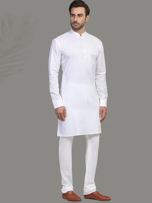 Cotton white full sleeve  Men Kurta pajama