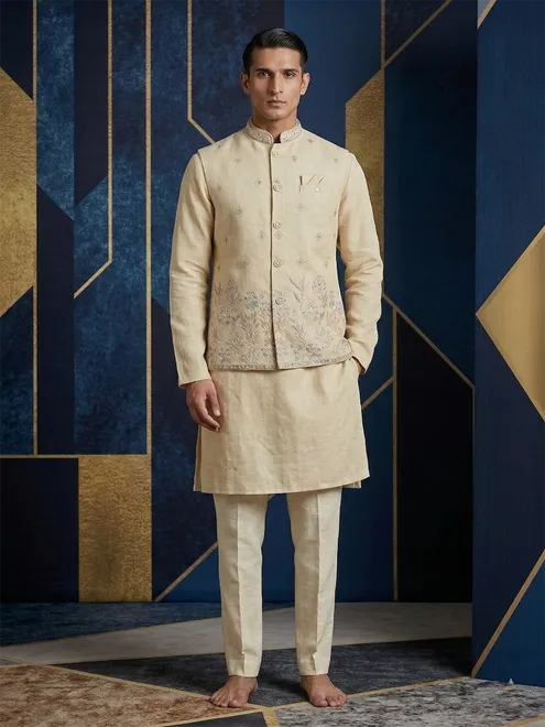 cream color dress for men Richard Mens Cream Colored Suit