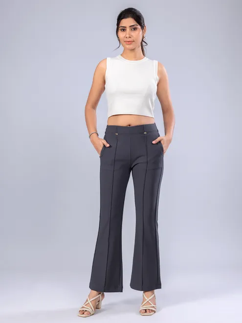 Dark grey women pant in lycra