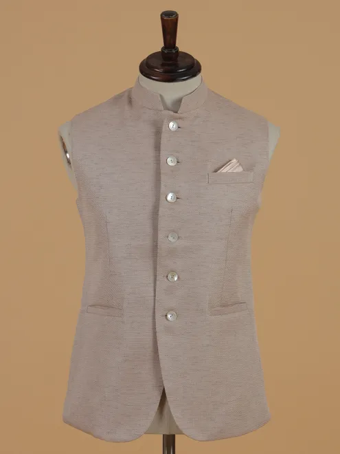 Dashing peach waistcoat in cotton