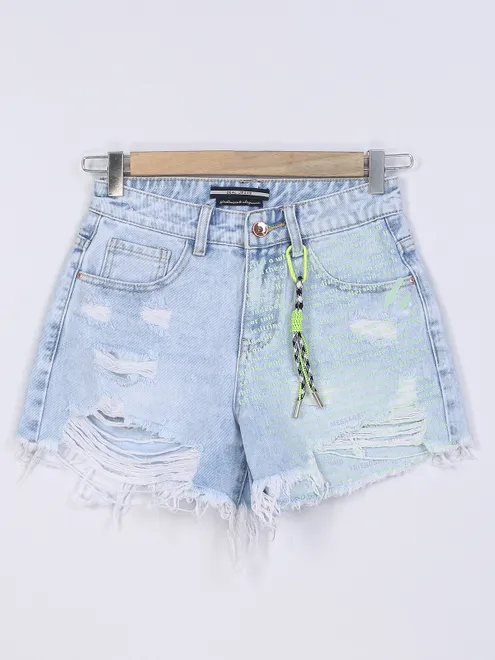 Deal denim shorts in ice blue