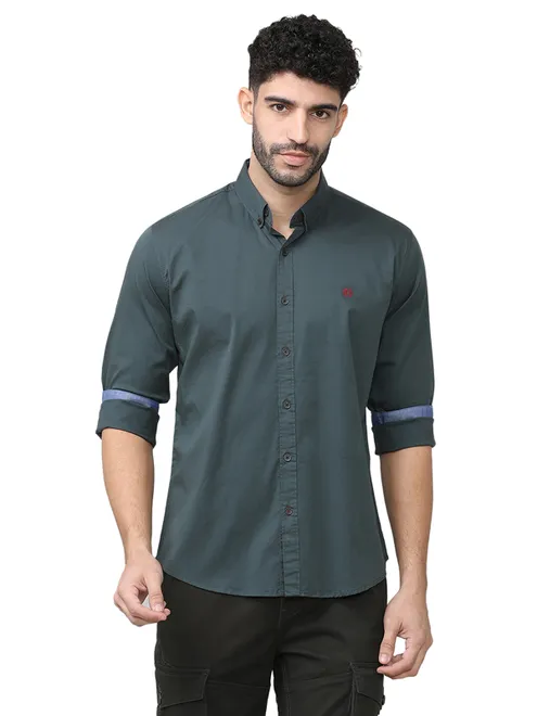 DRAGON HILL solid rama color casual shirt