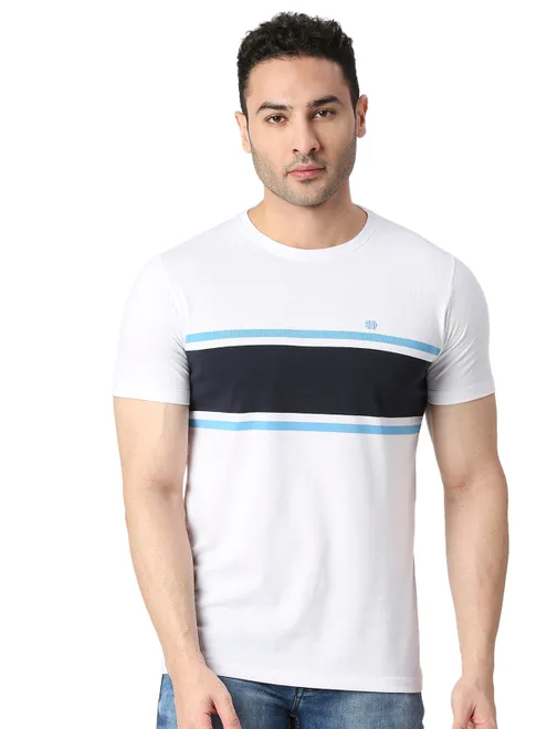 Dragon Hill white cotton half sleeve t shirt
