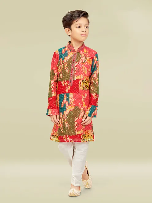 Festive wear multi cotton georgette kurta suit