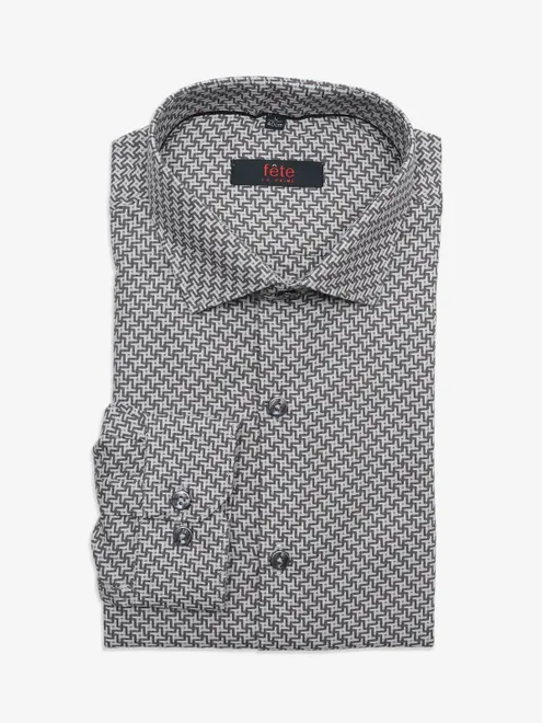 Fete brown cotton texture shirt