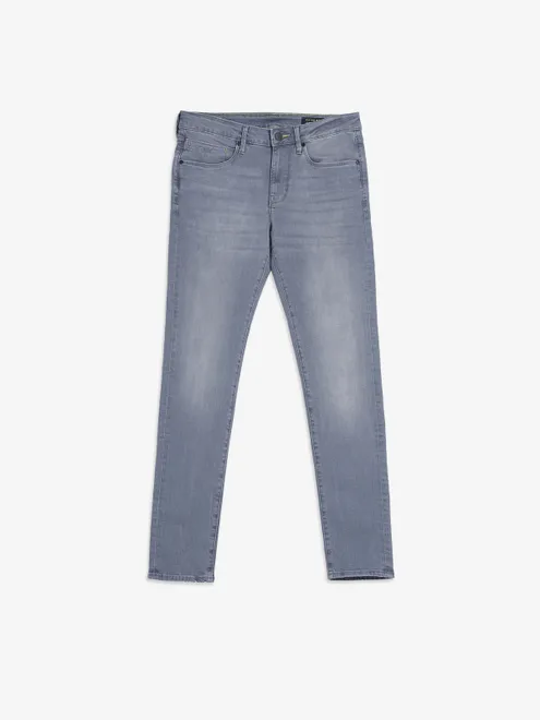 FLYING MACHINE grey washed skinny fit jeans