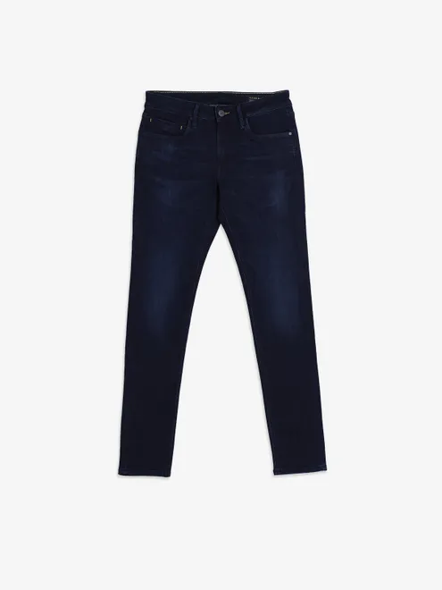 FLYING MACHINE navy super washed jeans