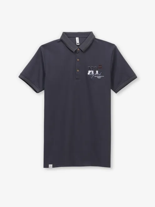 FREEZE cotton plain navy t-shirt