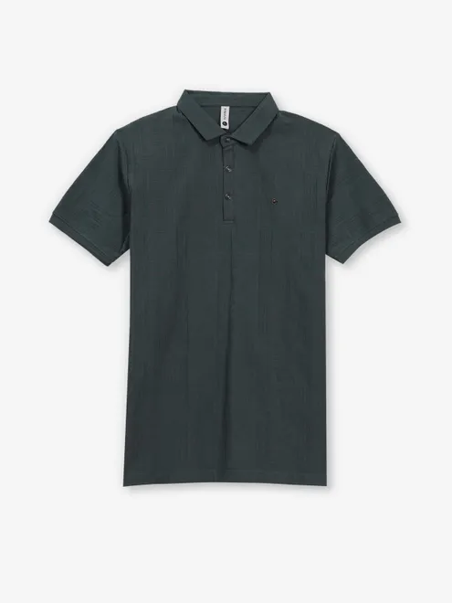 FREEZE forest green slim fit polo t-shirt