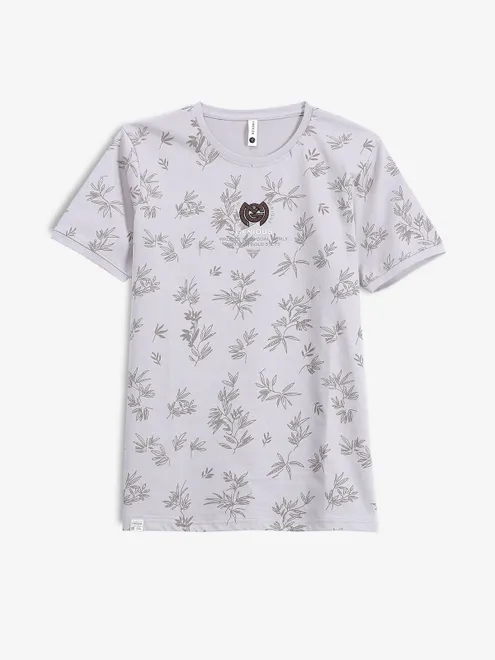 FREEZE light grey printed casual t-shirt