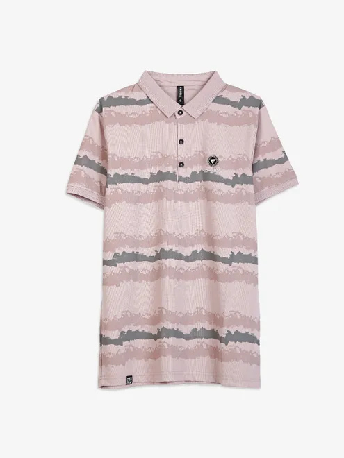 Freeze mauve purple printed t-shirt