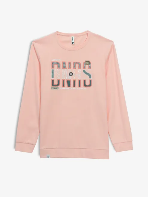 FREEZE peach cotton casual t-shirt
