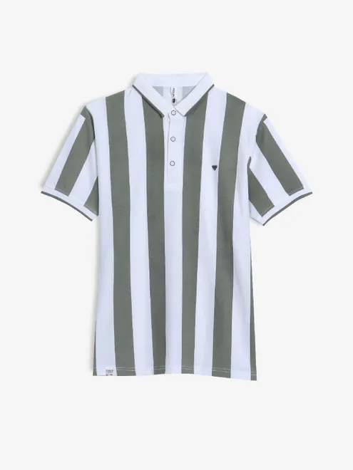 FREEZE pista green and white t-shirt