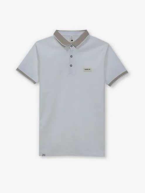 FREEZE plain off-white cotton t-shirt for men