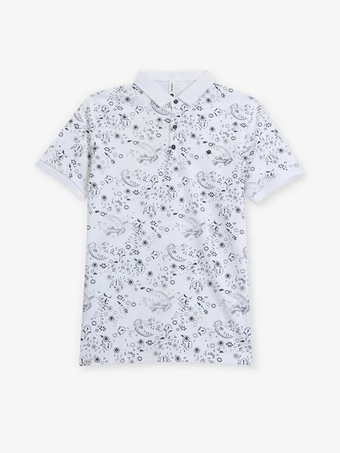 FREEZE white cotton printed t-shirt for men