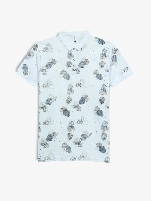 FREEZE white printed cotton casual t-shirt