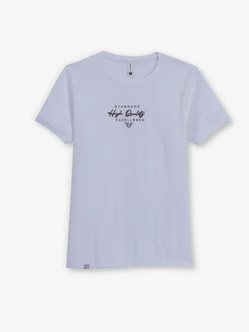FREEZE white texture cotton t-shirt