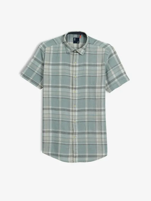 FRIO checks green and grey shirt