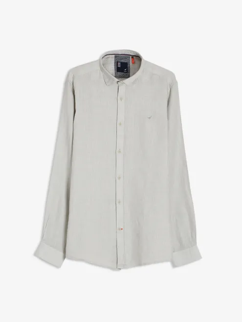 Frio sage green linen plain shirt