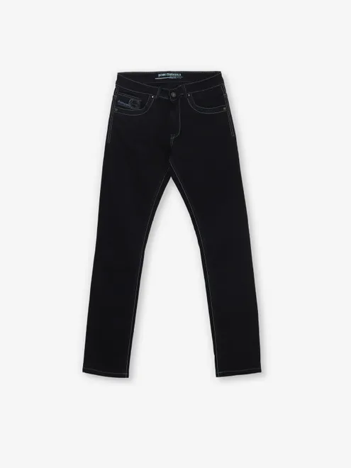 GESTURE black solid denim jeans
