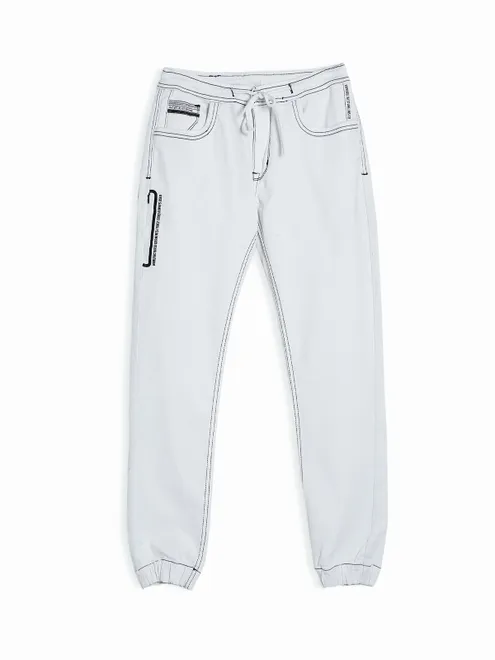 Gesture white denim joggers jeans