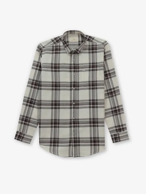 GIANTI cream and wine cotton shirt