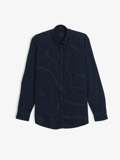 GIANTI navy stripe cotton shirt