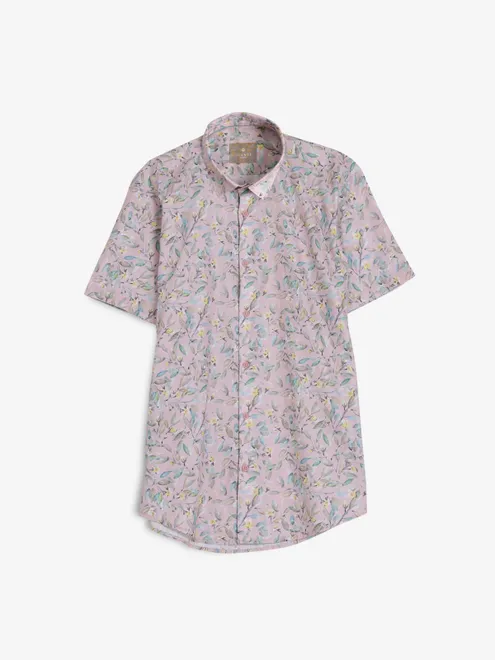 GIANTI pink printed cotton shirt