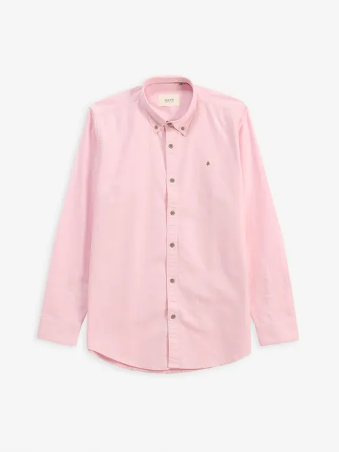 GIANTI plain pink cotton shirt