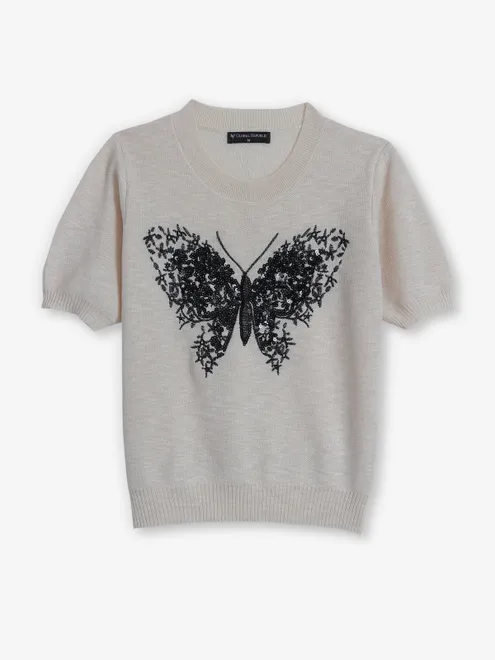 GLOBAL REPUBLIC cream viscose top