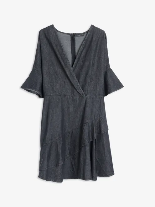 Global Republic plain black cotton dress