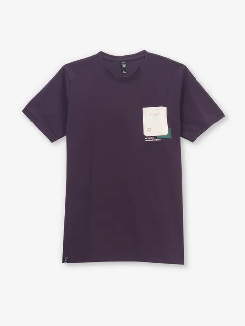 GS78 dark purple cotton half sleeve t-shirt