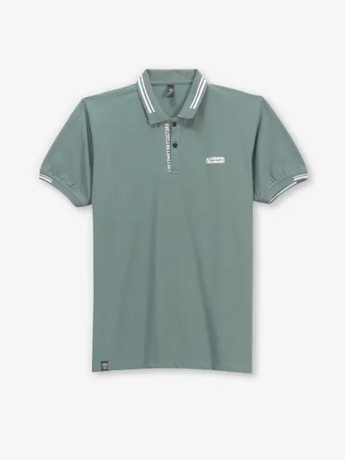 GS78 pista green plain cotton t-shirt