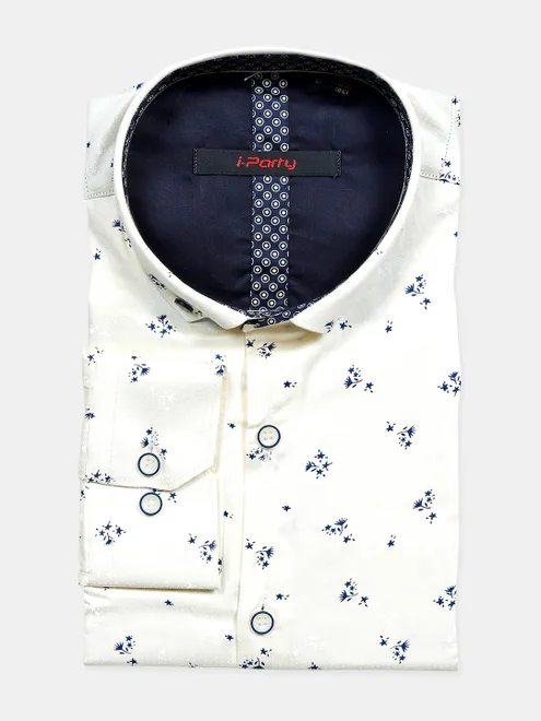 I Party lemon yellow hue cotton shirt