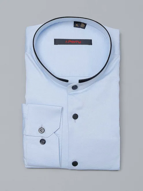 I Party sky blue party wear shirt