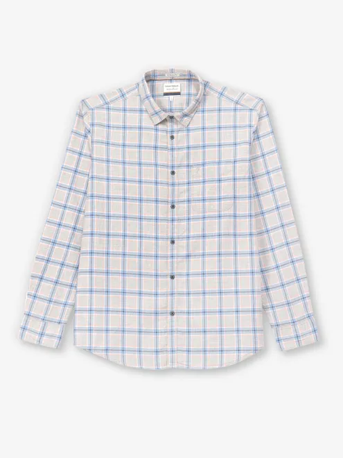 INDIAN TERRAIN grey cotton checks shirt for mens