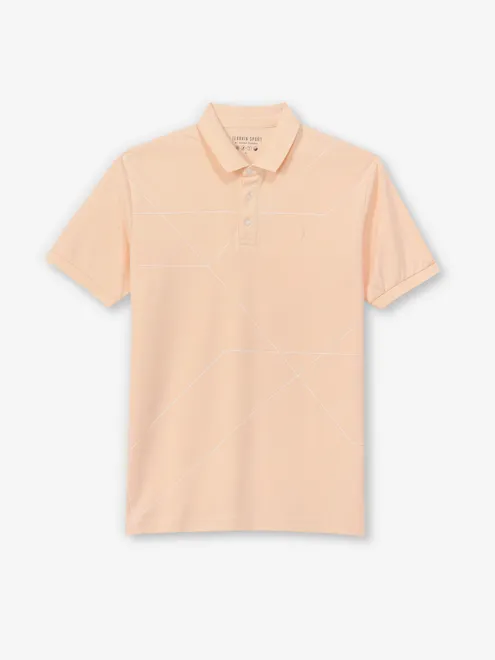 INDIAN TERRAIN peach printed cotton t-shirt