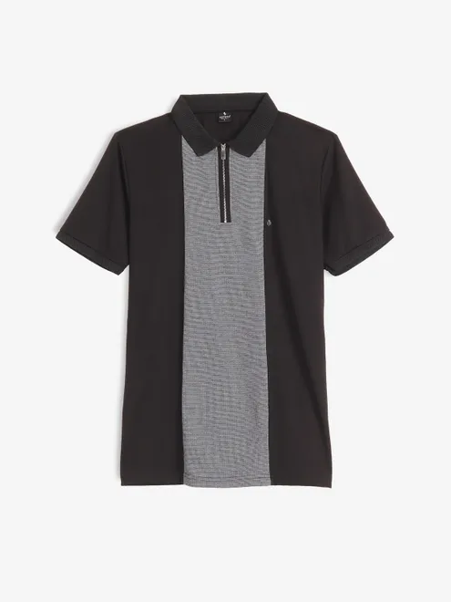 INSTINTO black color block cotton t-shirt