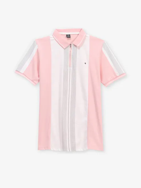 INSTINTO pink color block cotton t-shirt