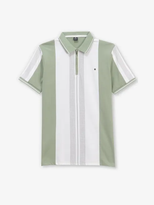 INSTINTO pista green cotton polo t-shirt