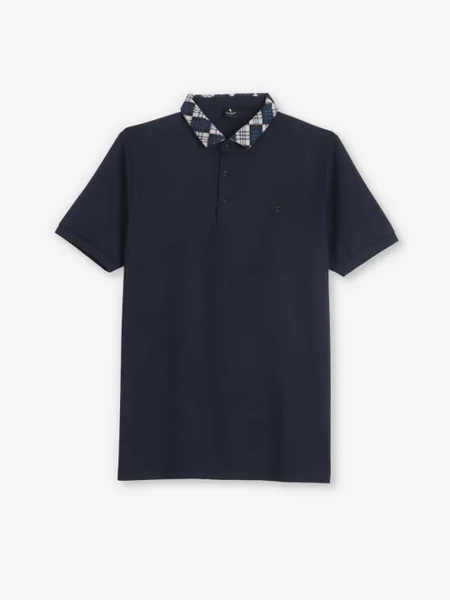 INSTINTO plain navy cotton t-shirt