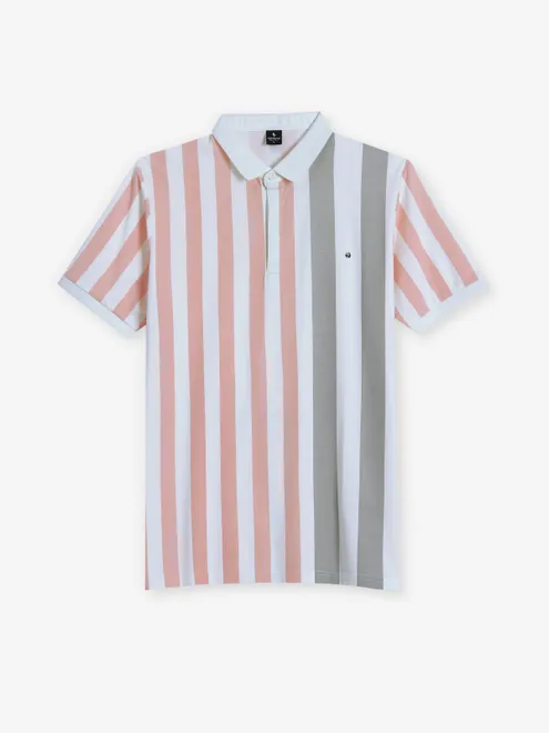 INSTINTO stripe white cotton t-shirt