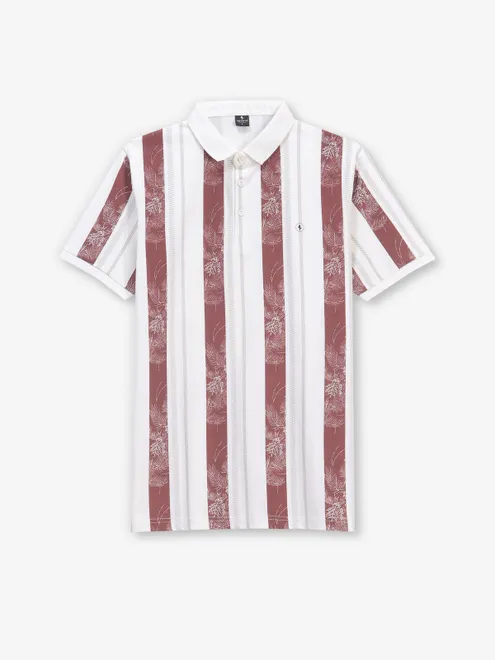 INSTINTO white stripe cotton t-shirt