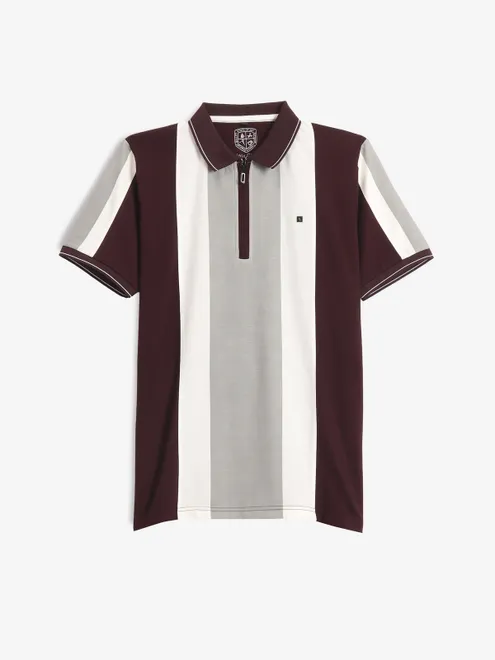 INSTINTO wine color block t-shirt