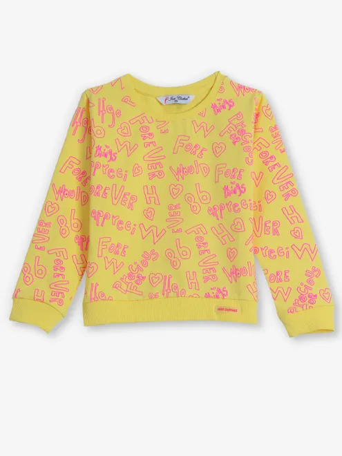 JUST CLOTHES cotton yellow printed top